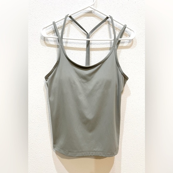 Victoria’s Secret PINK Active Tank Top Size L Olive Green Cami Racerback Stretch - Picture 1 of 7